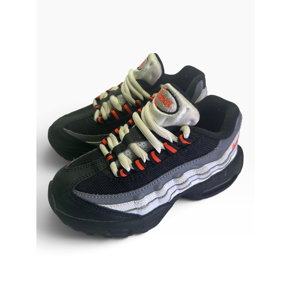 Nike Air Max 95 Recraft Infrared Black Grey Toddler Size 11C Sneaker CJ3906-101